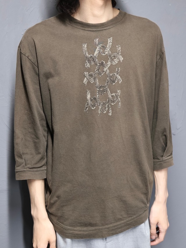 【Christopher nemeth】coloring cropped sleeve top