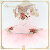 バレエ 衣装 チュチュ ドルシネア 金平糖 花 コンクール 発表会 パーティ ゴールド 金 ジュニア 子供 大人 ピンク系 かわいい おしゃれ ドレス フォーマル 舞台演技 レディース 女の子 発表 華やか スカート イベント