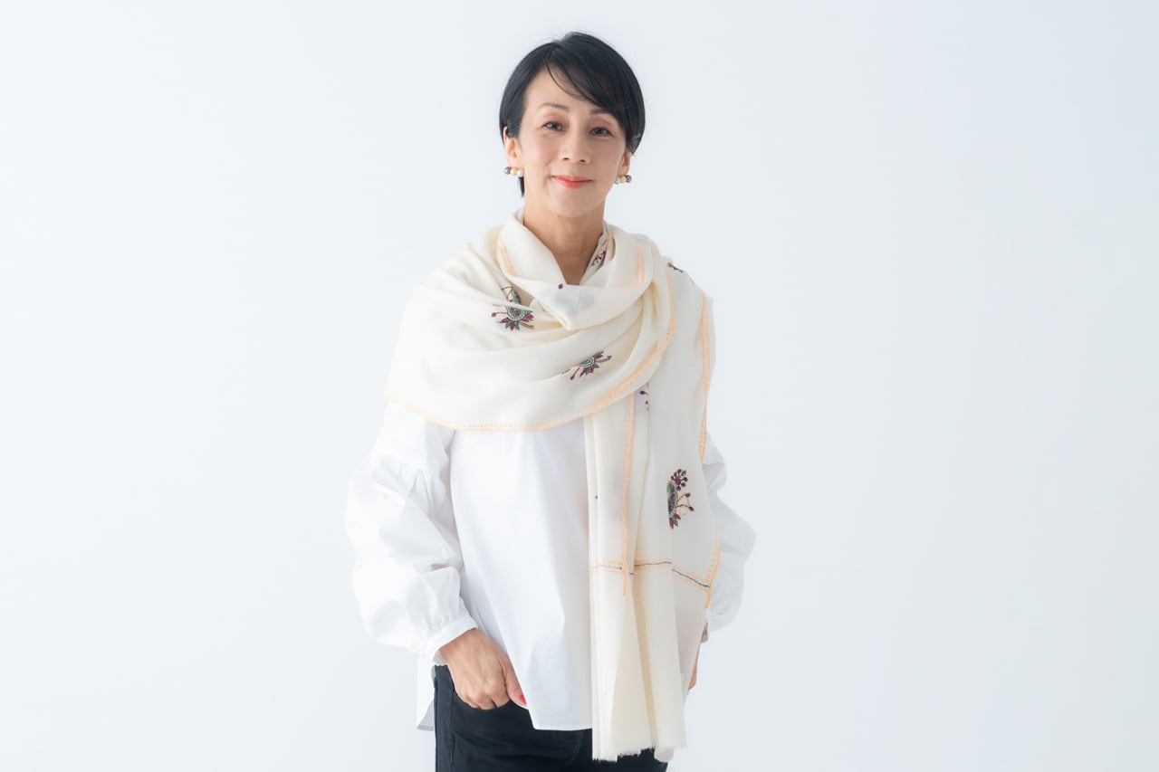 PaSHMiNa カシミアストール オフホワイト | 中村江里子セレクション 