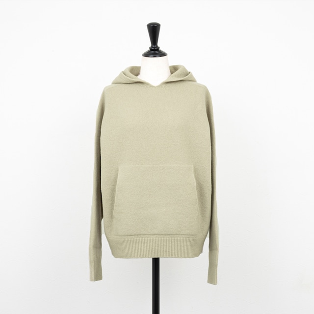 【EMMACULATE／エマキュレイト】フーディーウールニットプルオーバー（ベージュ）