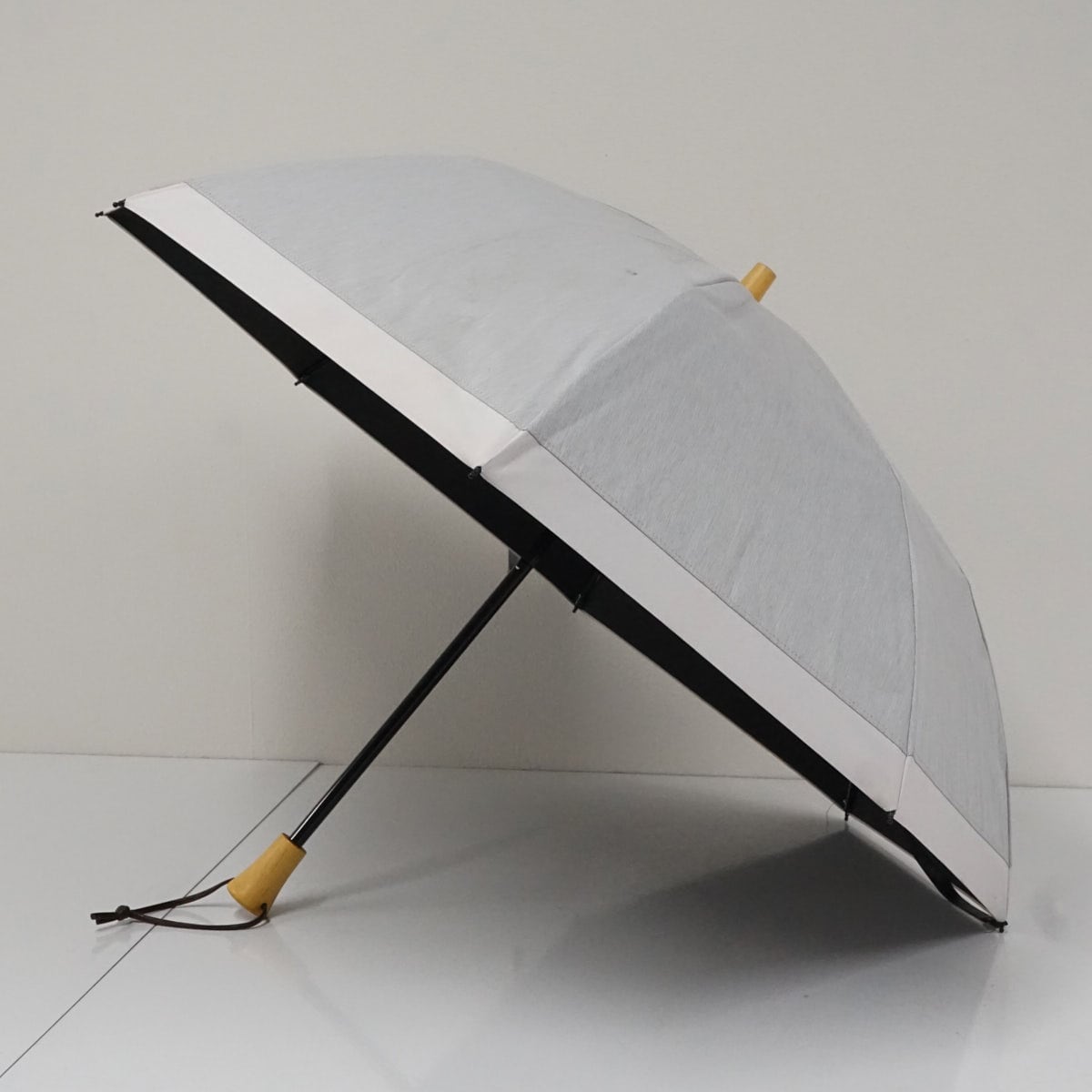 レディース SUN BARRIER 100 2段折 コンビmoku グレー 日傘