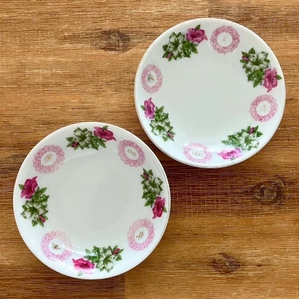 レトロチャイナ皿|アサガオナの小皿