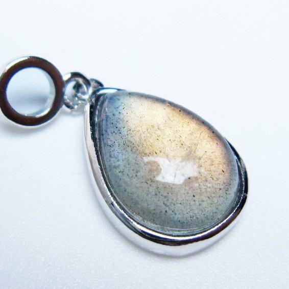 ラブラドライト ペンダント 一点物 メール便可 [M便 1/20] 112-11717