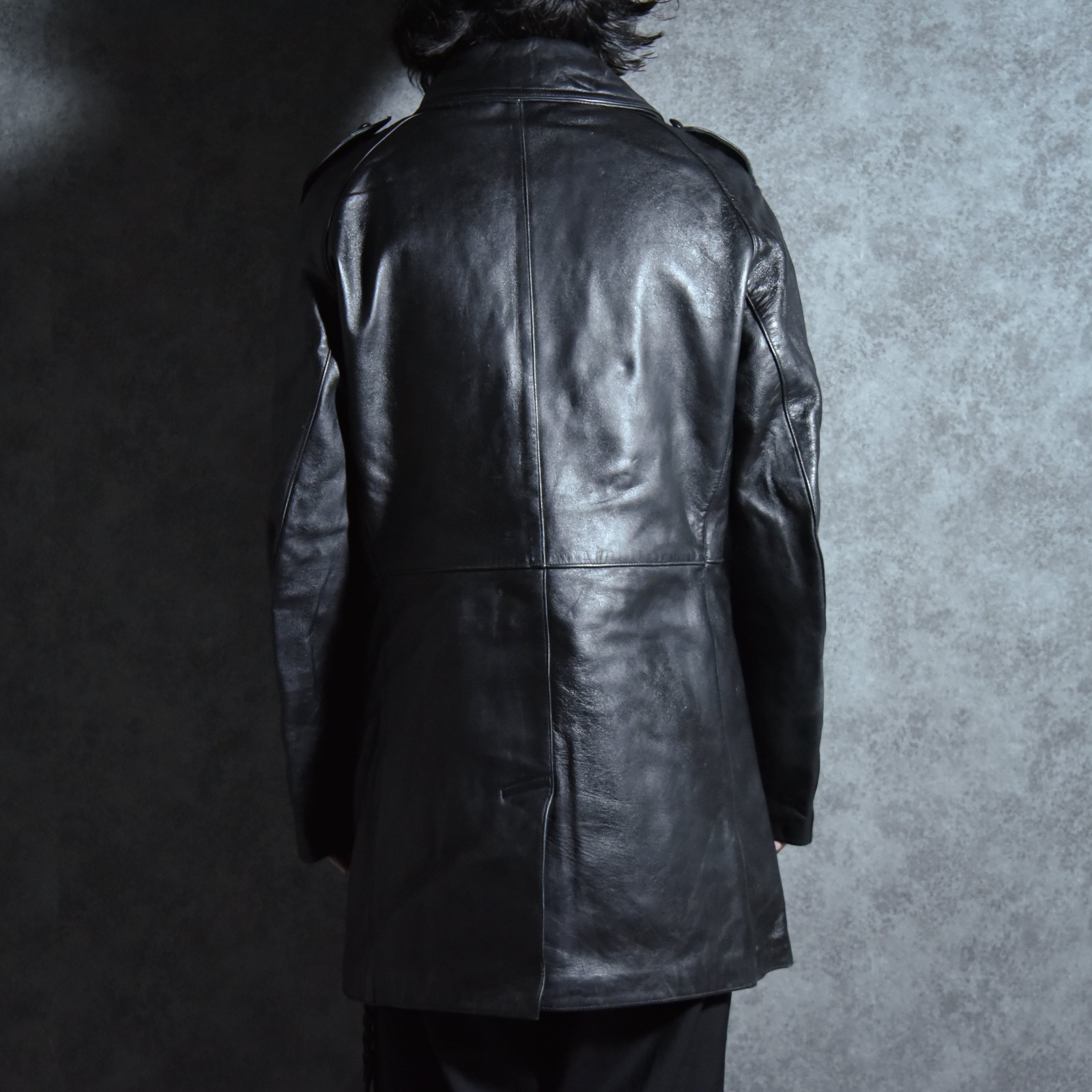 80s French Army Leather Motorcycle Cort フランス軍 レザー モーター