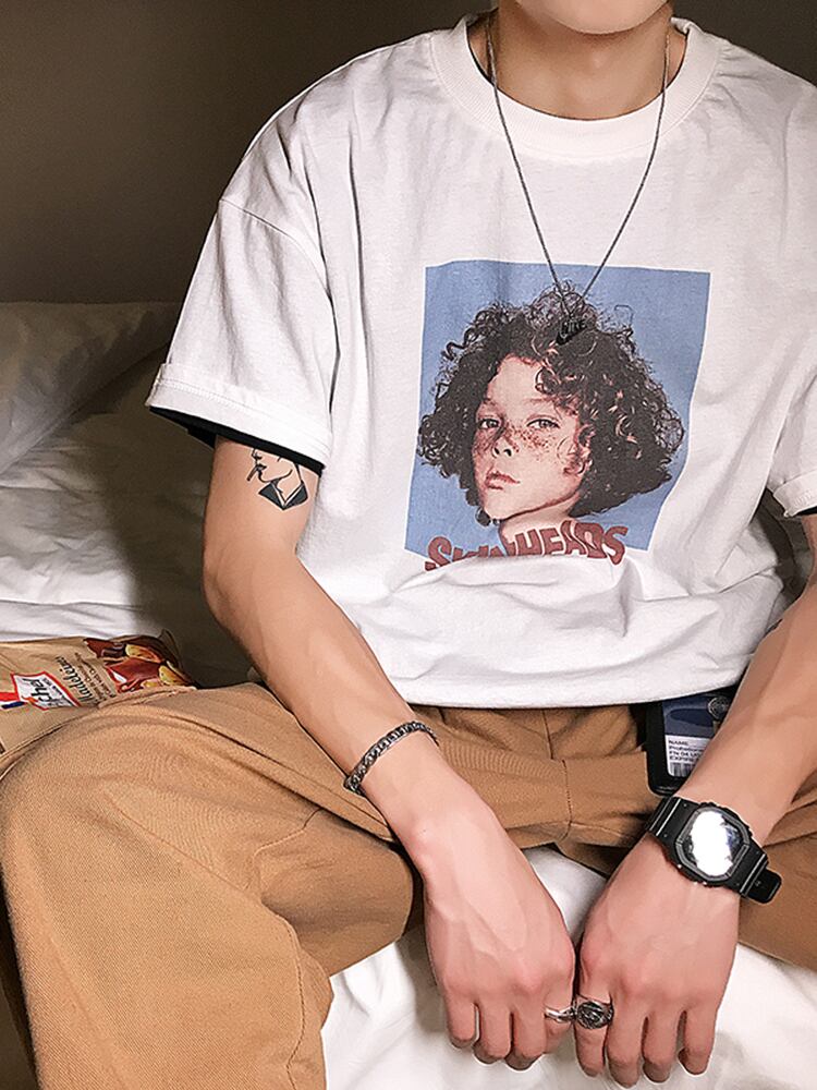 全3色 Tシャツ カットソー プリント カジュアル シンプル