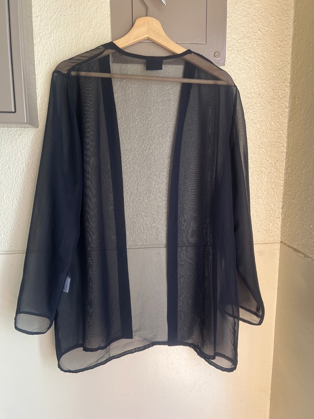 Vintage black sheer jacket
