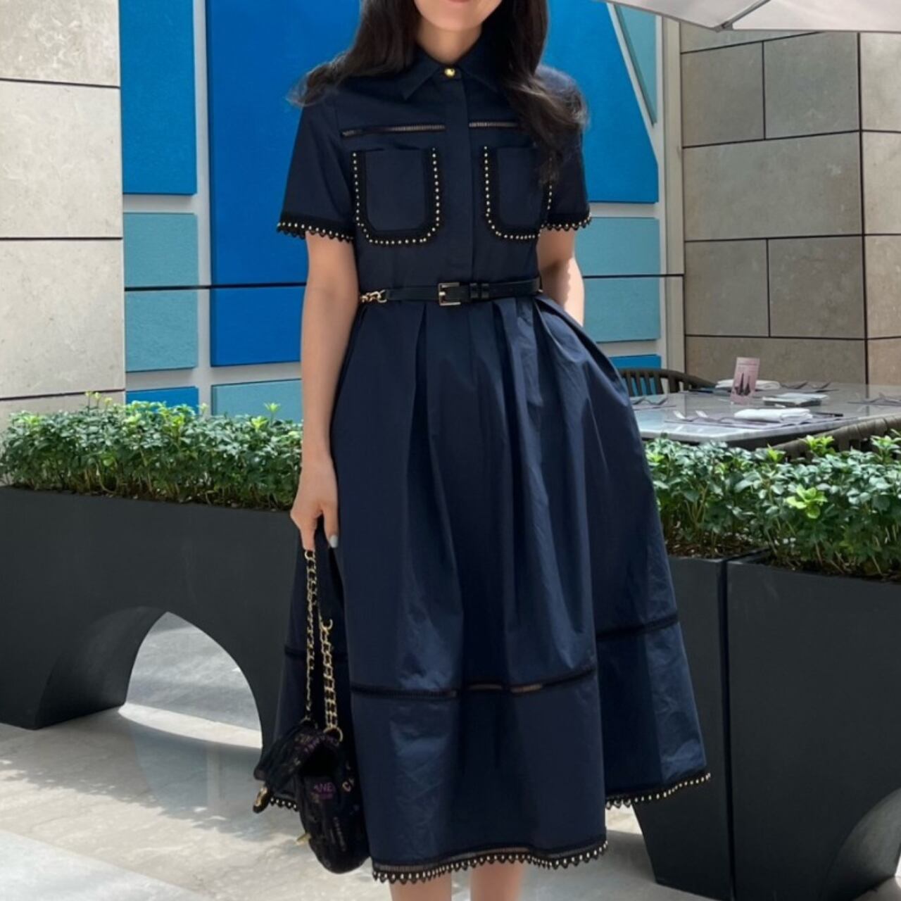 フレンチガーリー フレアワンピース A4263