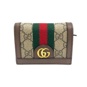 GUCCI グッチ GGマーモント 二つ折り財布 ベージュ ブラウン 9612-202302