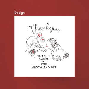 THANK YOUシール　／　イラスト【 5cm・80枚】