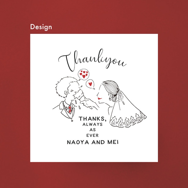 THANK YOUシール　／　イラスト【 5cm・80枚】