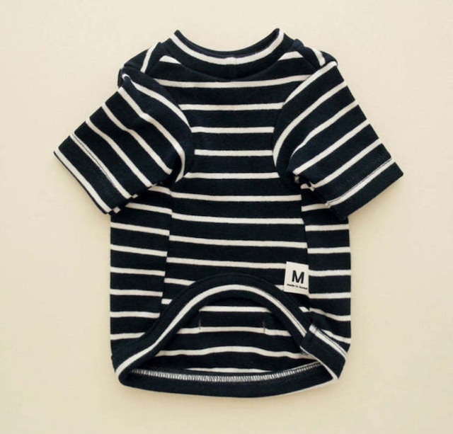 オートミール・S【即納】［minorio select］Border T-shirt(2color)