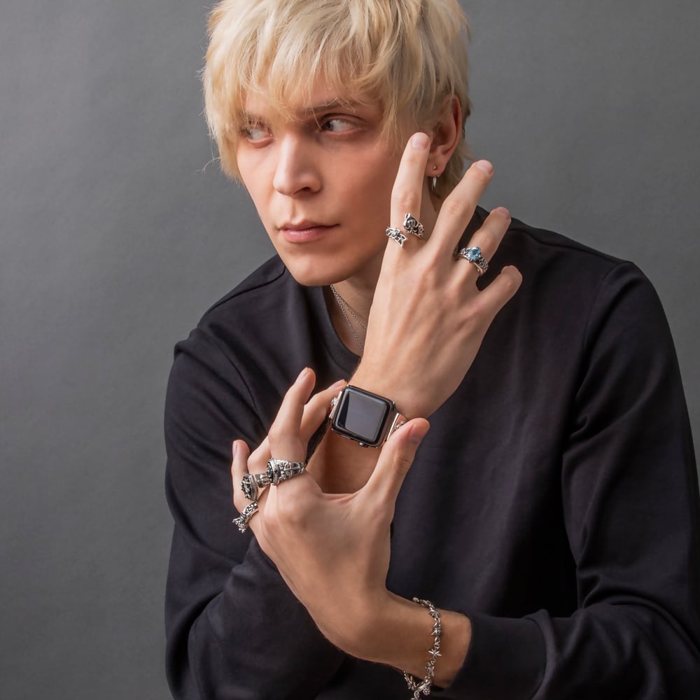 トパーズローズリング ブルートパーズ AKR0064 Topaz Rose Ring Blue