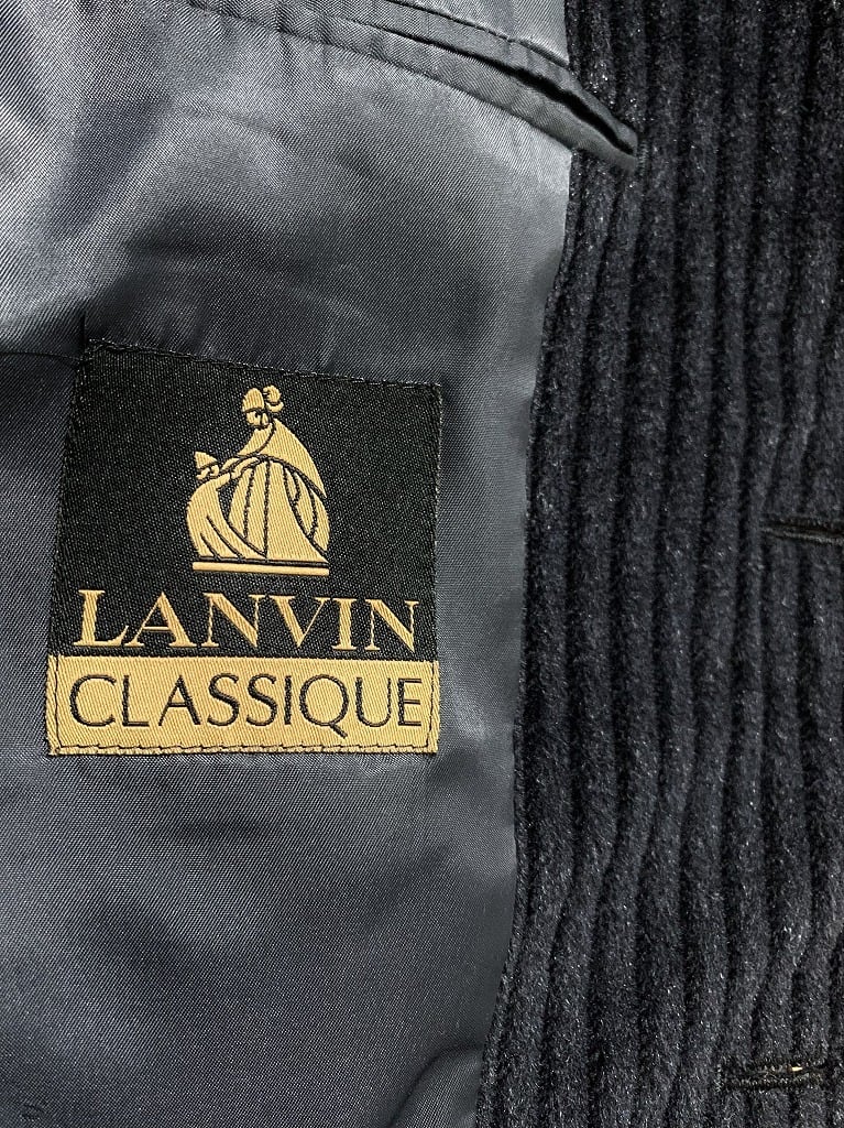 1980~90's Solid Color Corduroy Design Tailored Jacket "LANVIN"