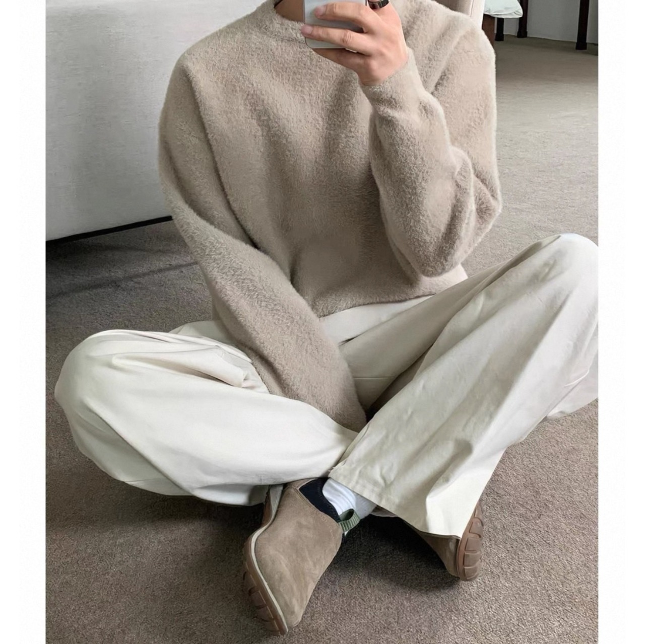 Pleated wide straight pants 1525 - 14