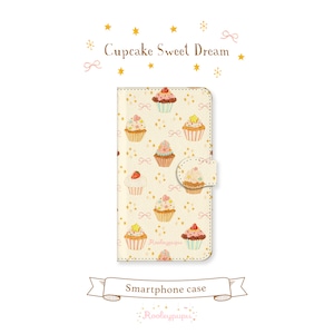 カップケーキスイートドリーム〈手帳型スマホケース for iPhone & Android〉