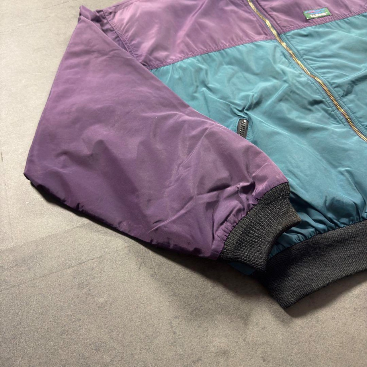 90s L.L.Bean WORM-UP JACKET purple×green L相当 古着 - 4