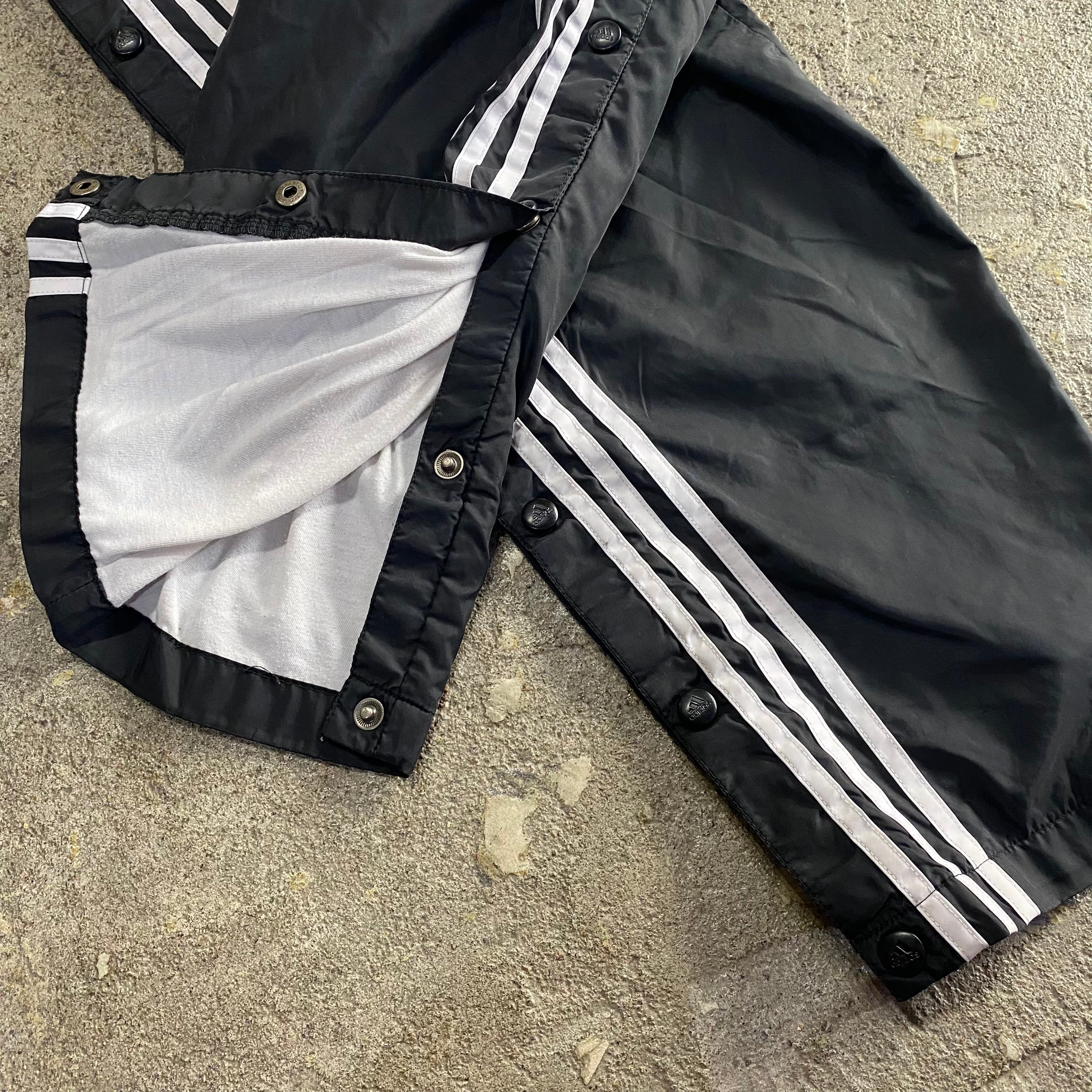90s adidas side snap button nylon track pants | What'z up