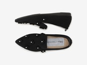 pointed-PEARL FLOWER / BLACK & WHITE