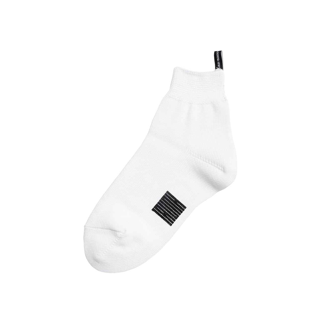 Ribbon Tag Socks　White/ Black