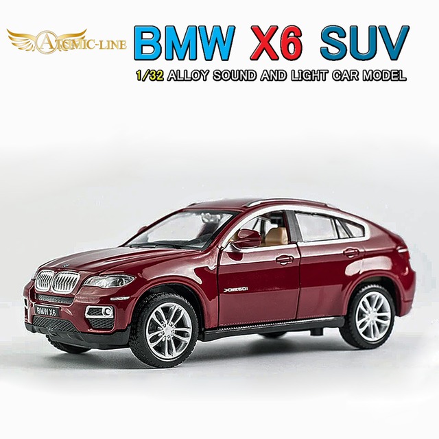 BMW X6 ミニカー 1/32 全4色 ライト点灯 エンジンサウンド 合金モデル 模型 ジオラマ
