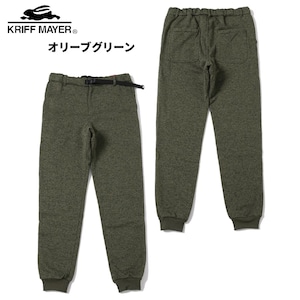 KRIFF MAYER クリフメイヤー ニットフリースクライミングパンツ メンズ 2325128A ジョガーパンツ 裏起毛 ストレッチ 防寒 秋冬 OLIVE GREEN