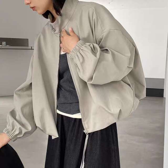 スタンドカラーボリュームスリーブジャケット　0205