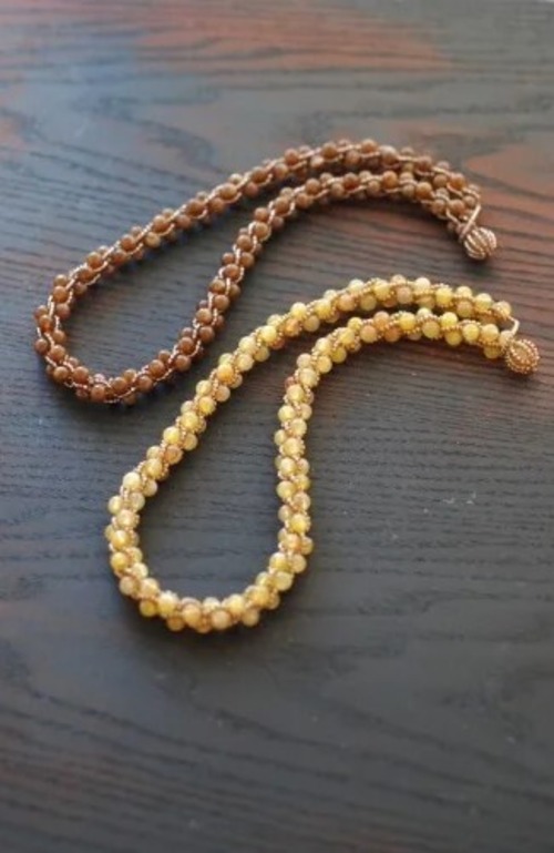 コーディネートペレンネックレス（茶色or黄色）