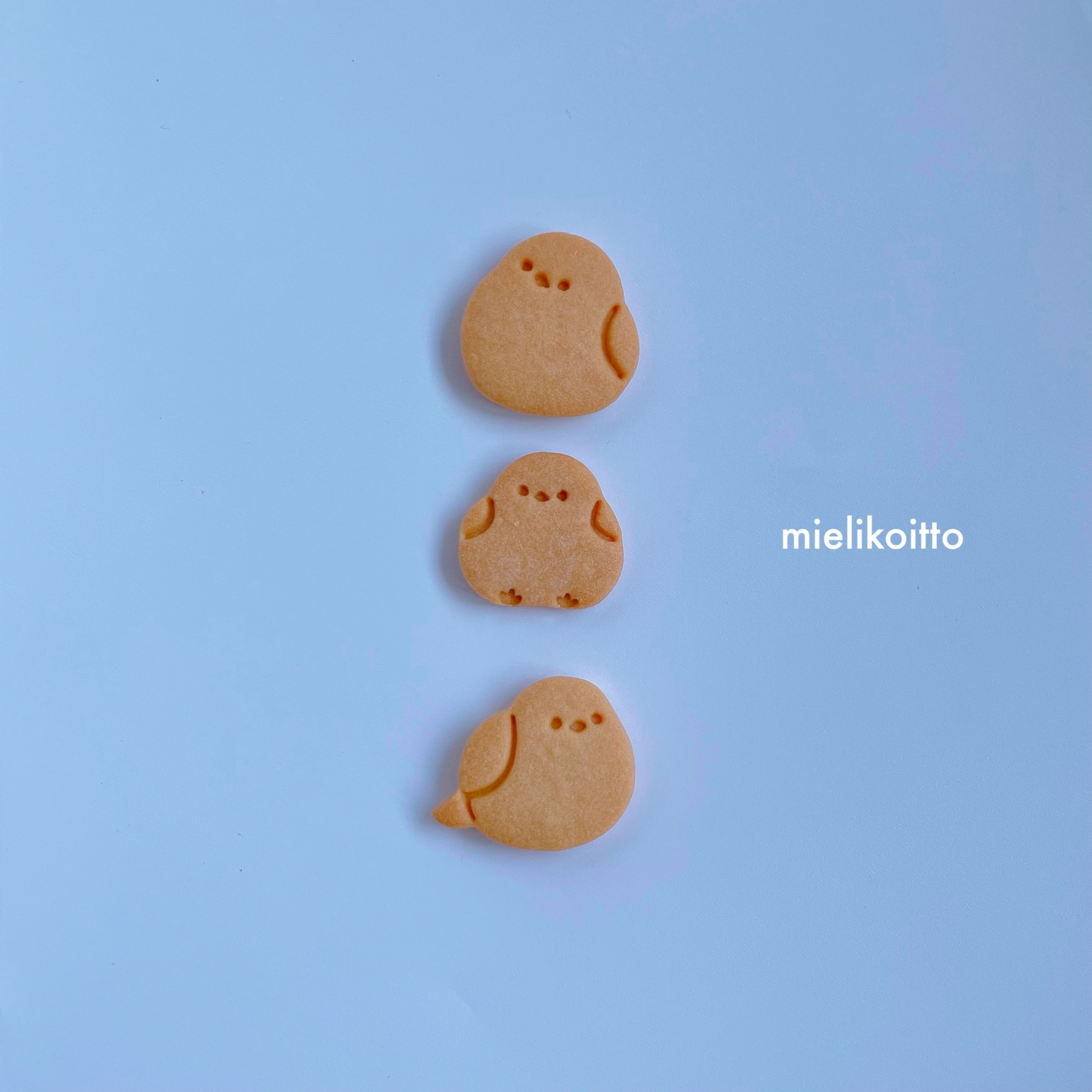 小さなシマエナガ1【クッキー型・フチなしデザインのスタンプ型セット