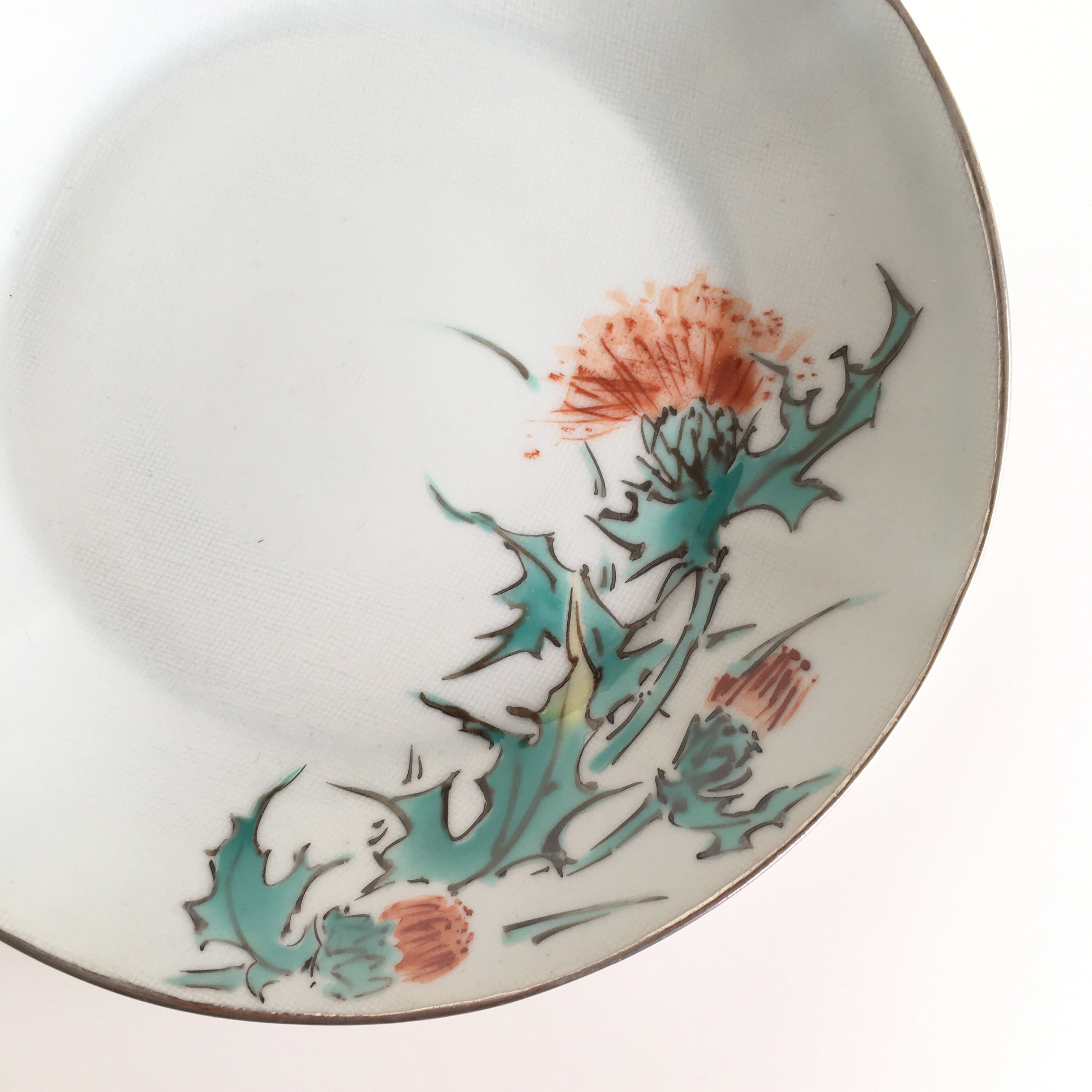 色絵薊銘々皿 | 宮崎祐輔 谷鳳凰 (たにほう窯）オンラインショップ