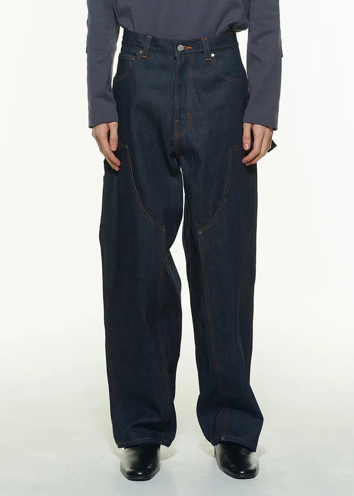 SHOOP | DOUBLE LEG LOOSE FIT JEANS | INDIGO | HOWDAY