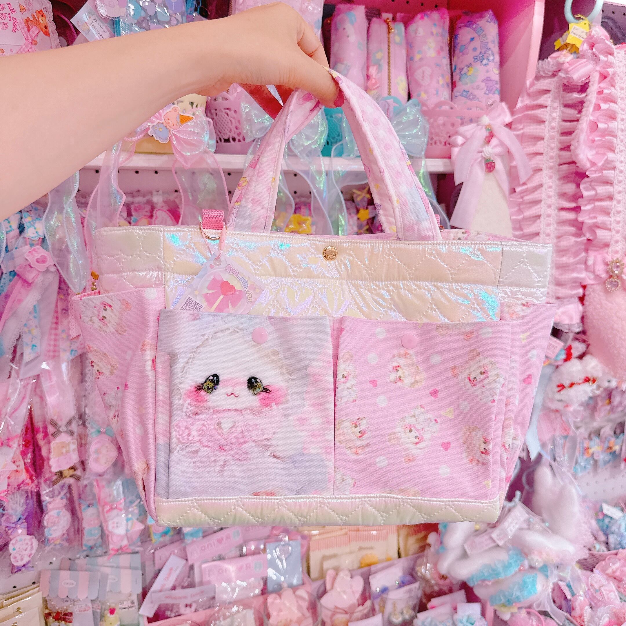 【D8】84-31ポケットいっぱい2wayトートバッグ（ショルダーひも別売）