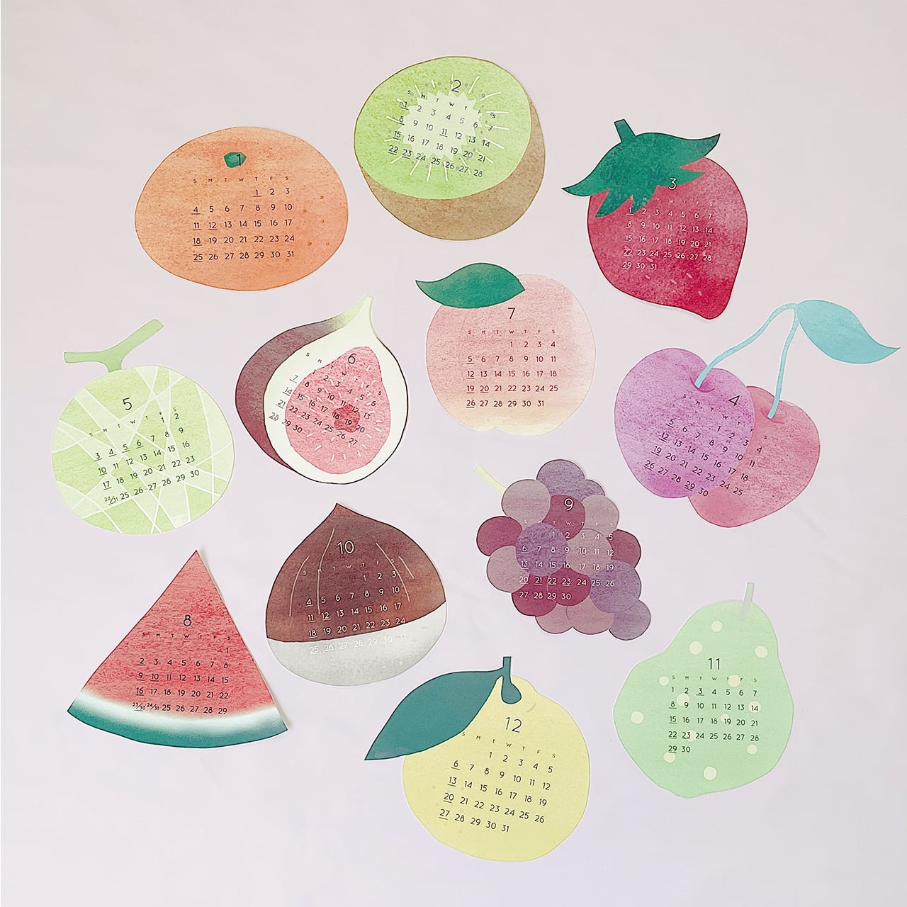 季節のくだもののカレンダー2026 ⋱ 選べる始まりの月 ⋰ | amii