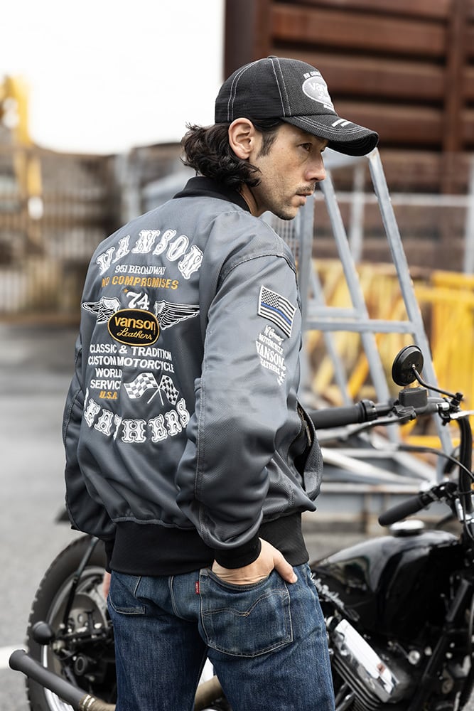 VSE26102S メッシュMA-1ジャケット | vansonleathers