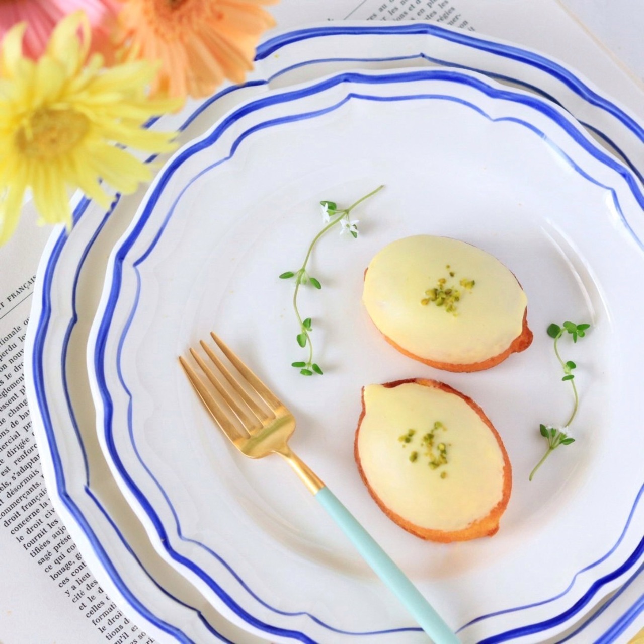 Gien Filet plate / ジアン スカラッププレート 23cm | BONNE CHANCE