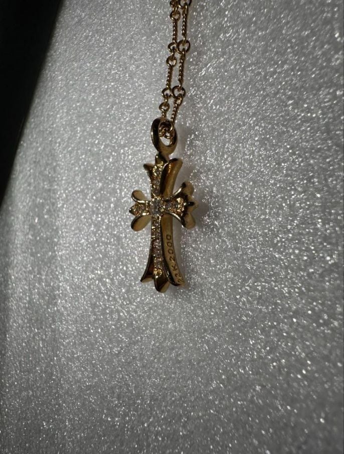 CHROME HEARTS クロムハーツ タイニーファット CHクロス 22k パヴェ