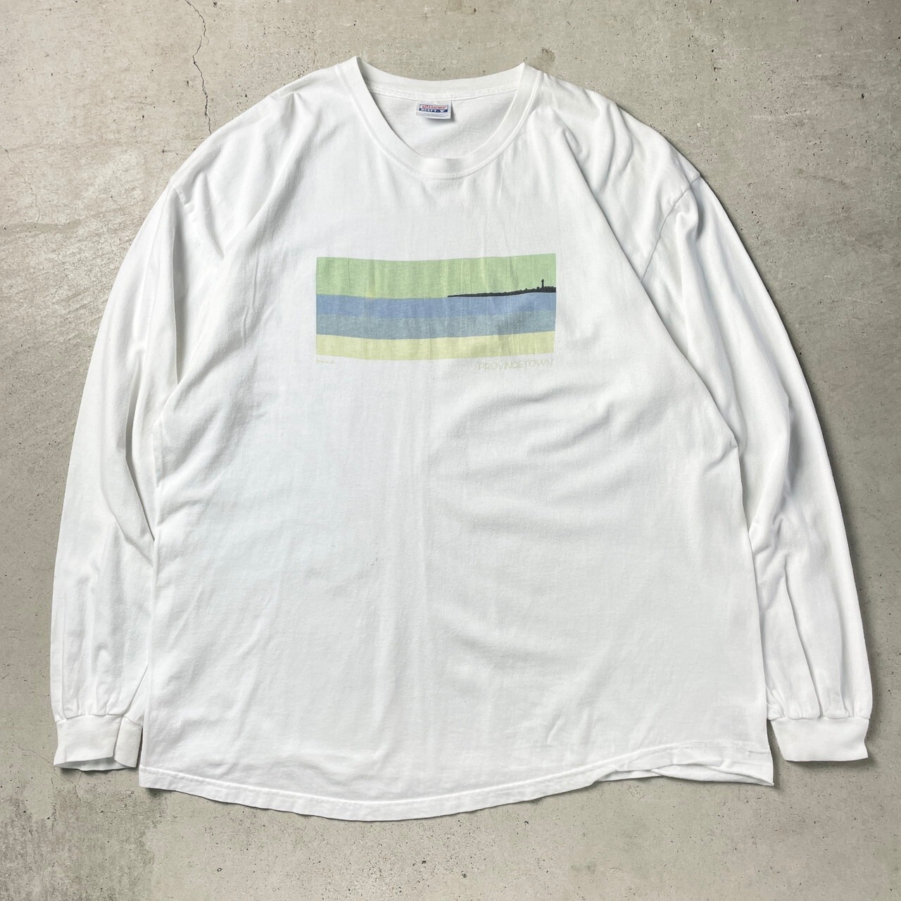 90〜00年代 PROVINCETOWN アート スーベニア ロングTシャツ メンズ2XL 