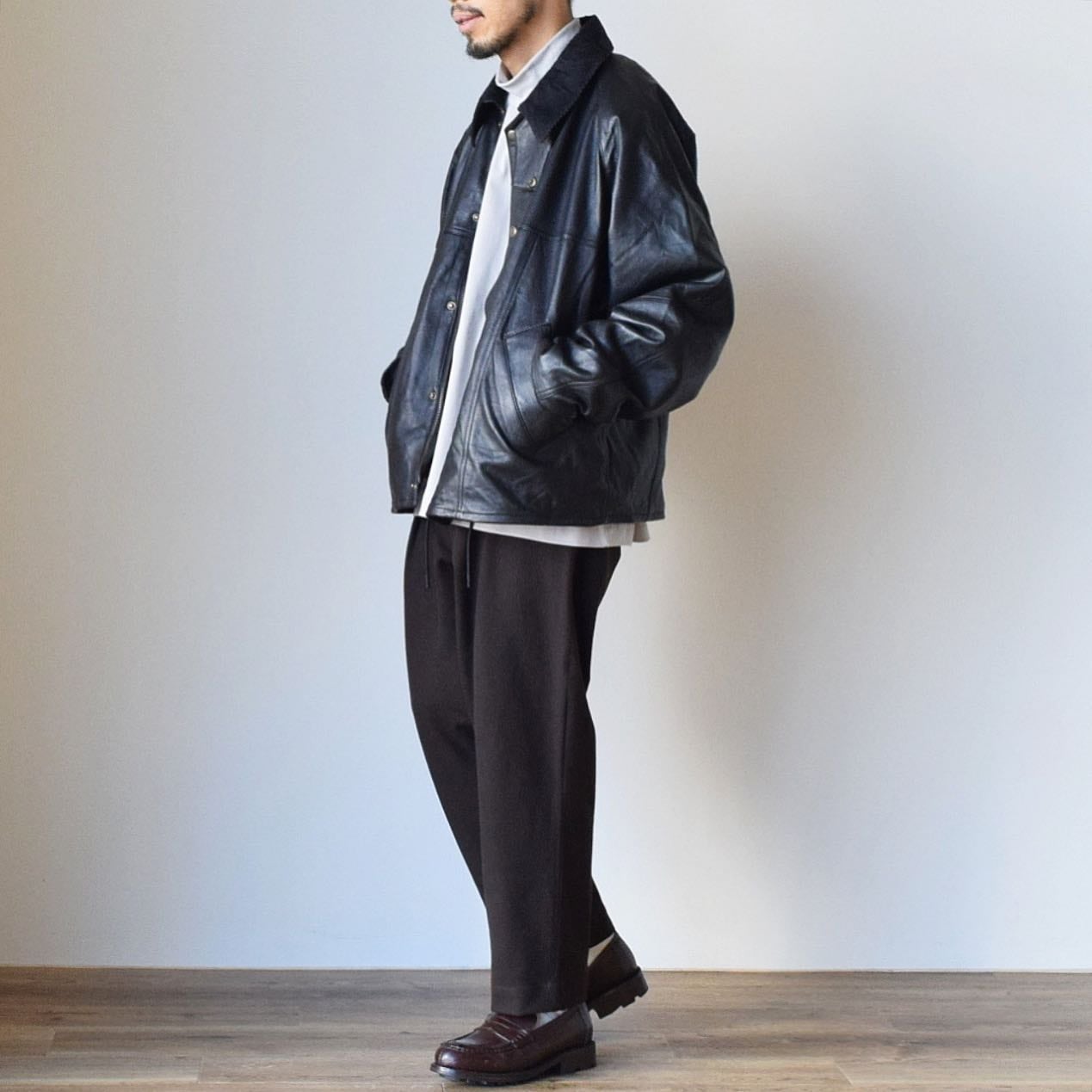 YOUSED】 REMAKE LEATHER DRIVERS JACKET 