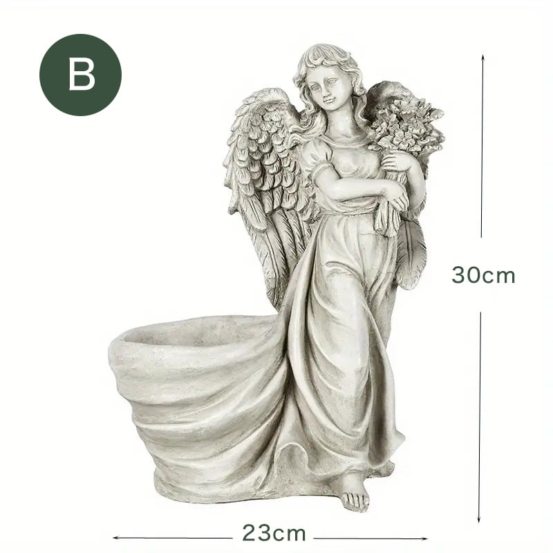 エンジェルフラワーポット　天使　鉢　置物　オーナメント ガーデンオブジェ 楽天市場】かわいい 天使 置物 置物 ガーデンエンジェル 彫刻