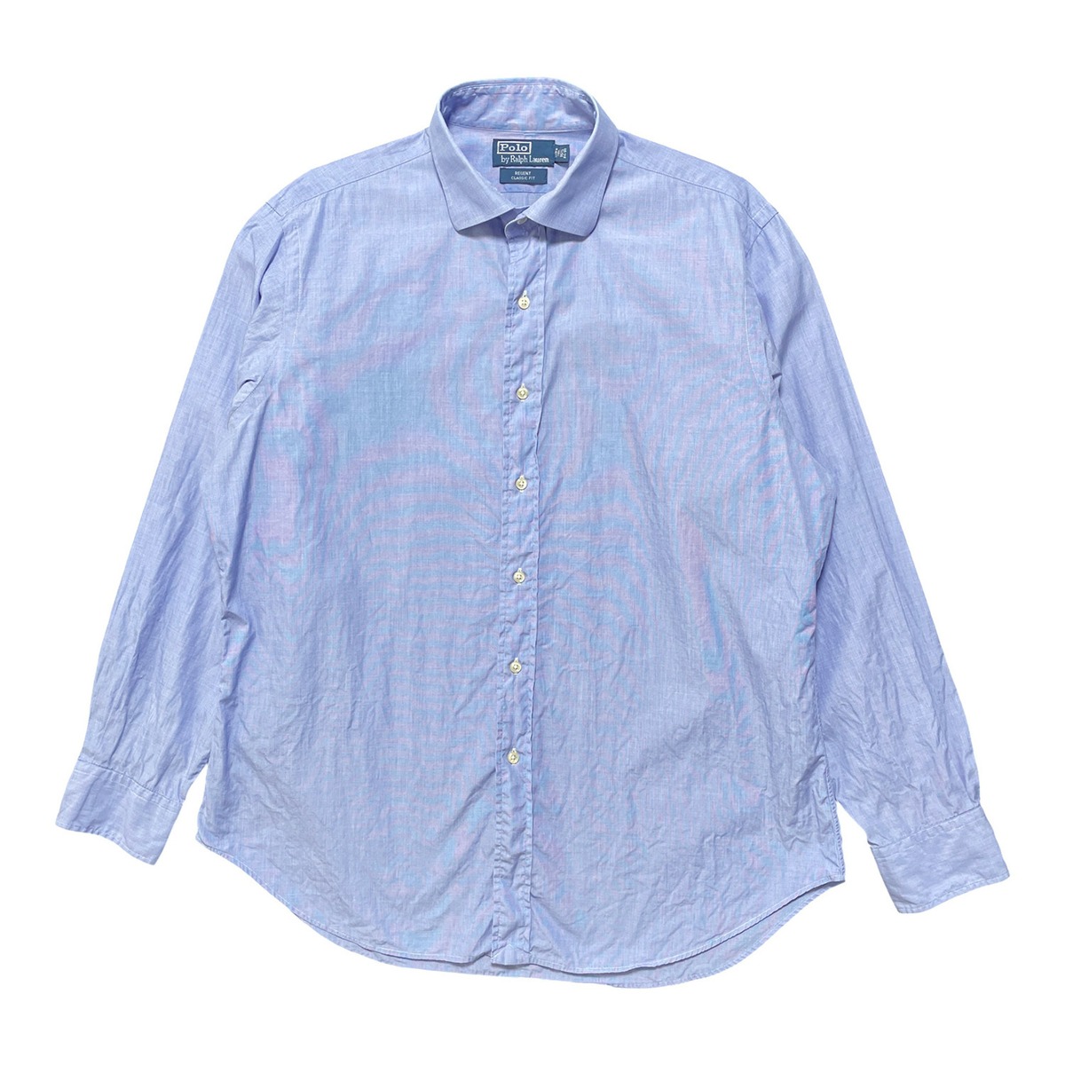 USA 古着 Polo by Ralph Lauren ポロ バイ ラルフローレン コットン 長袖シャツ ブルー メンズXL相当 カジュアル ...