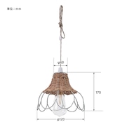 Flower shade hanging lamp