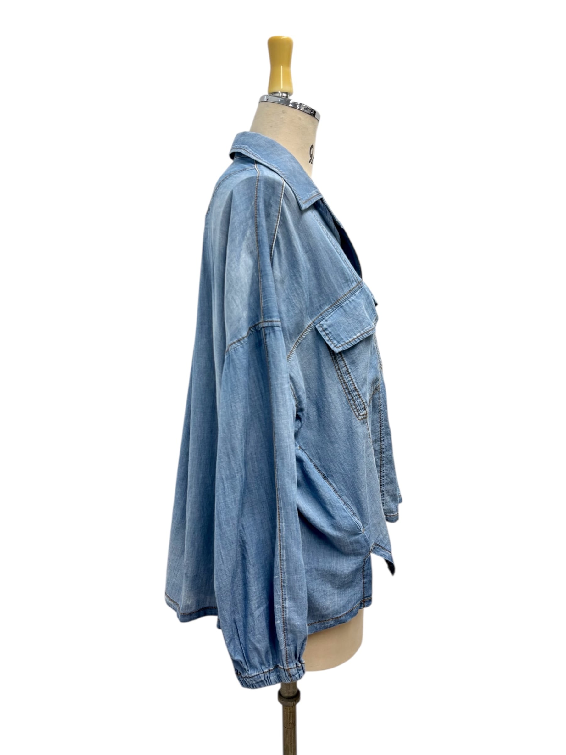SALE【ayane】シアーデニムショート丈シャツ 816301 アヤン | red earth