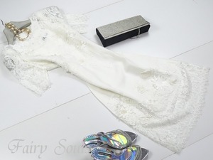 ★9号☆花モチ－フとレ－スのピュアなワンピ(OPN8735) 