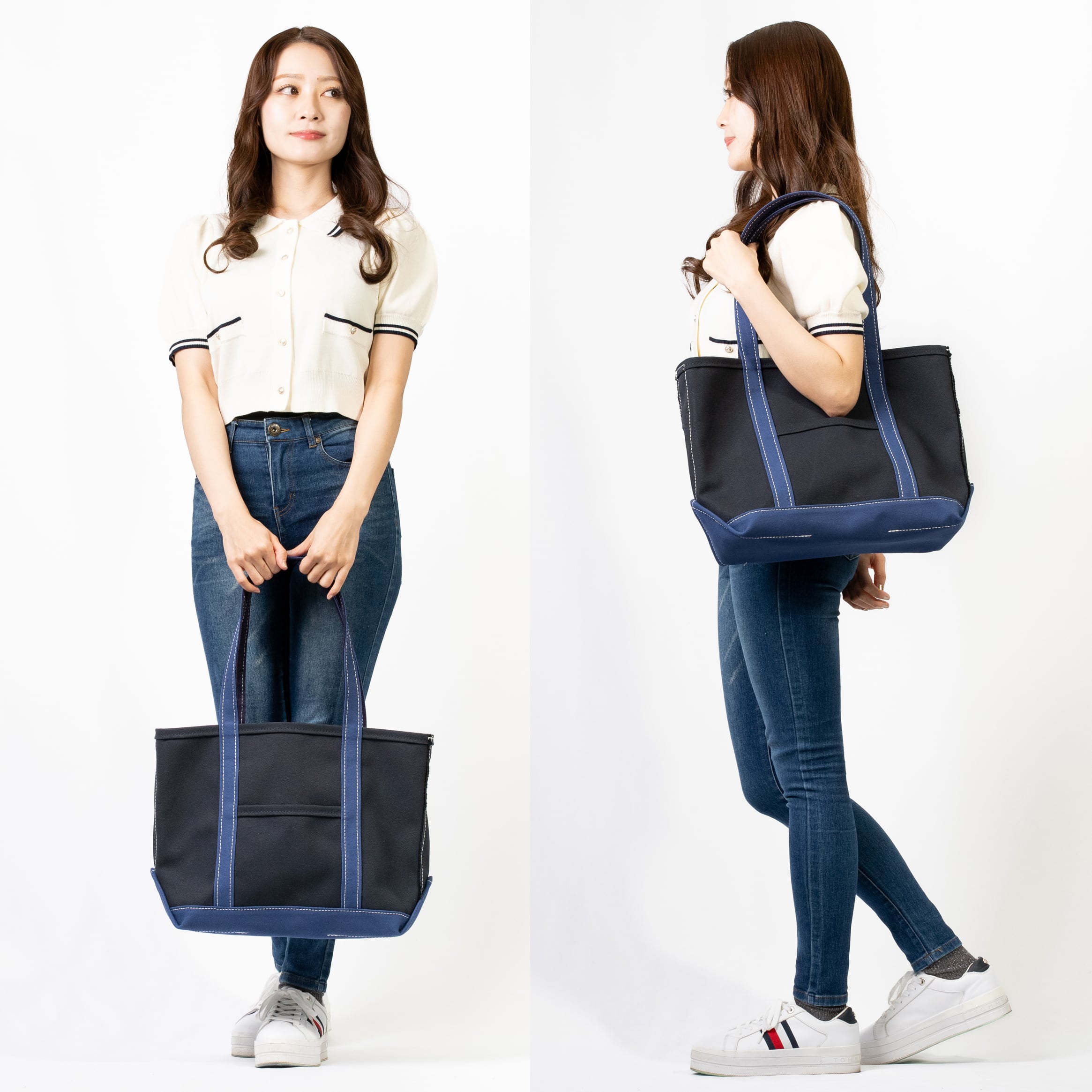 日本製】帆布 キャンバス ロングハンドル トートバッグ Mサイズ Ship