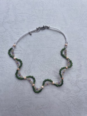 metallic nami nami choker [ deep green]