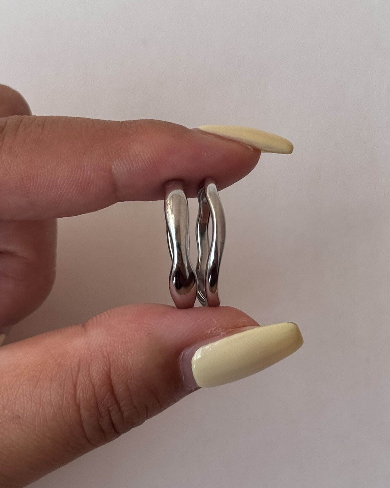 wavy stack ring M gold