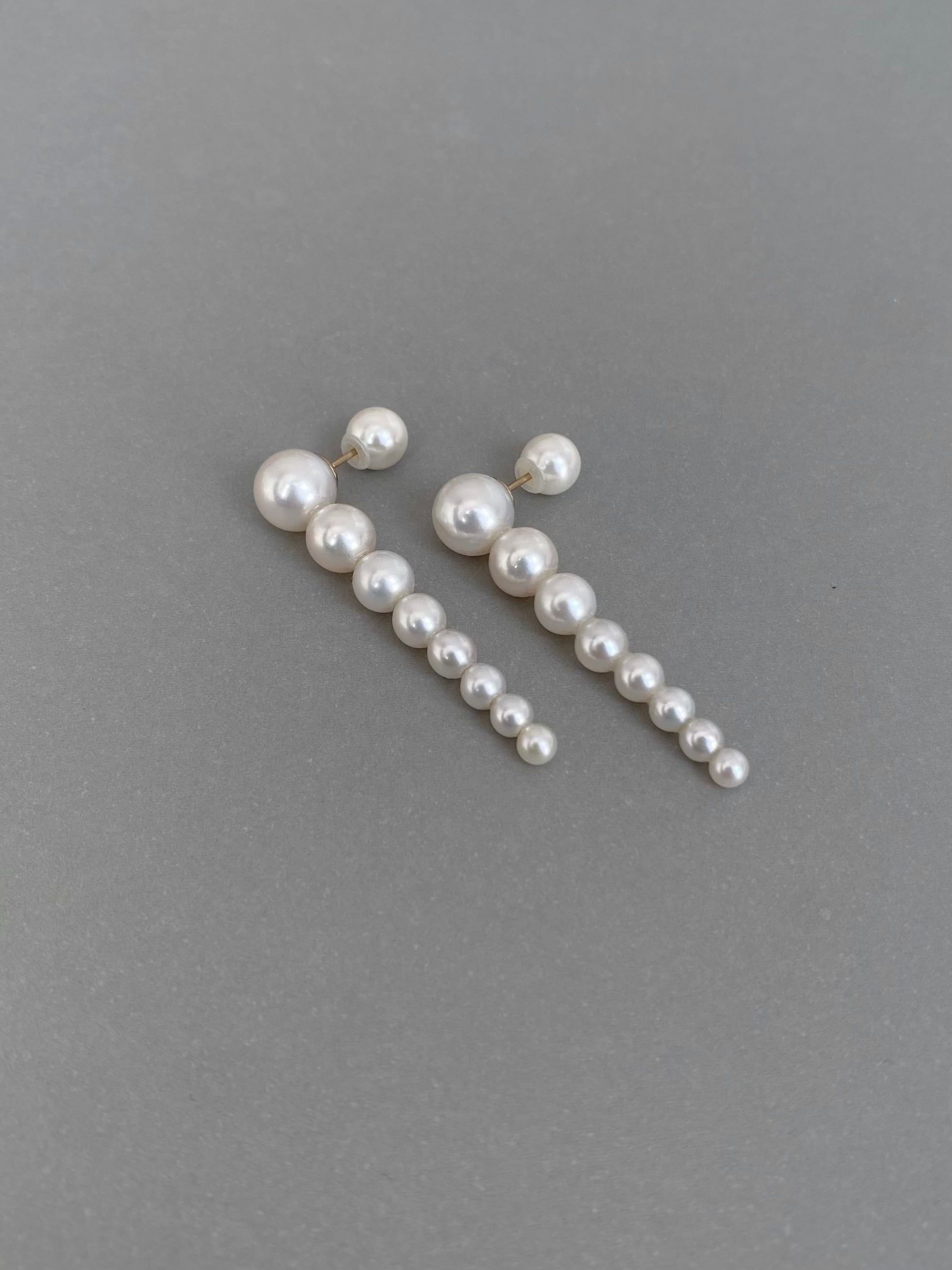 line bubble earrings