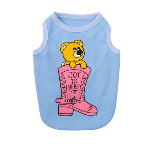 予約【andblank】Joy Bear Western Sleeveless（Sky blue）