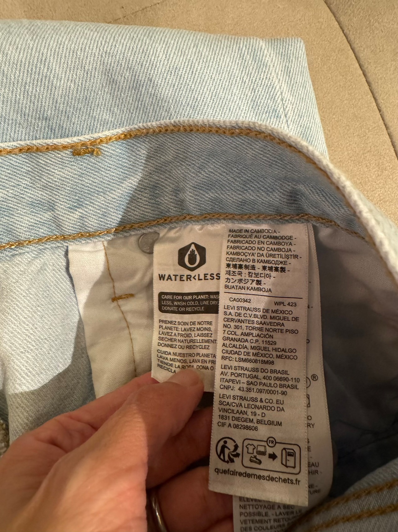 Levi's 501 ウォッシュドジーンズ