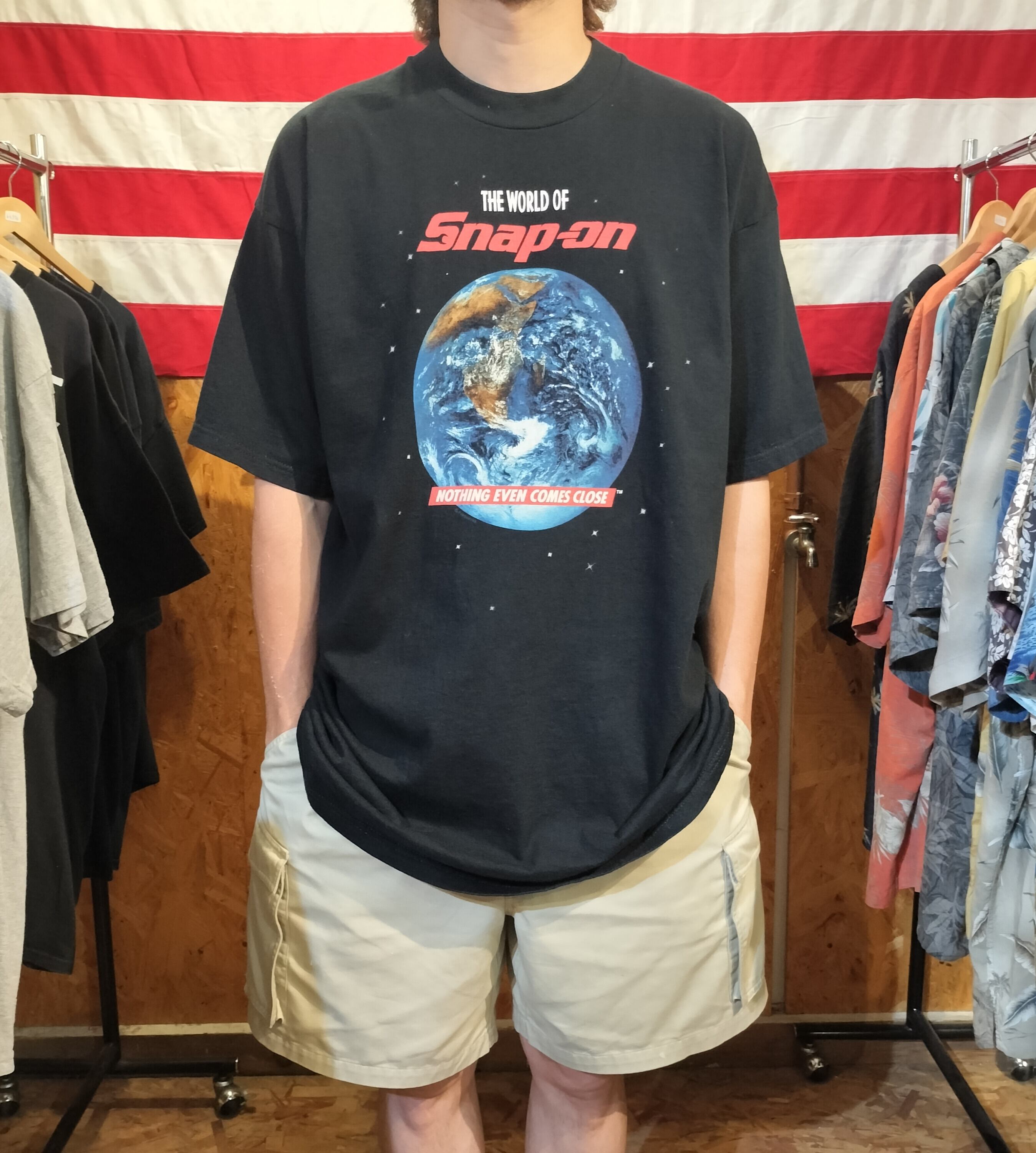 Used Tシャツ◆Official Snap-on スローガン プリントT 黒◆ヴィンテージ 古着 アメリカン
