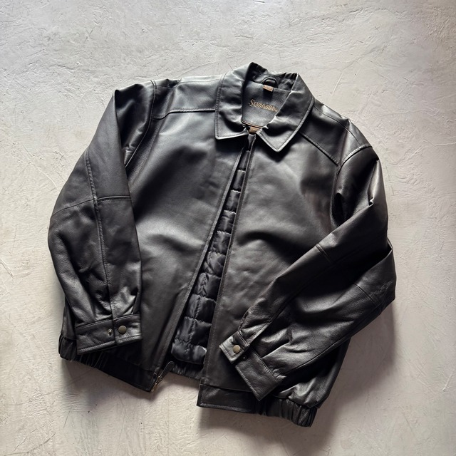 -ST. JOHN'S BAY- Dark Brown Leather Jacket